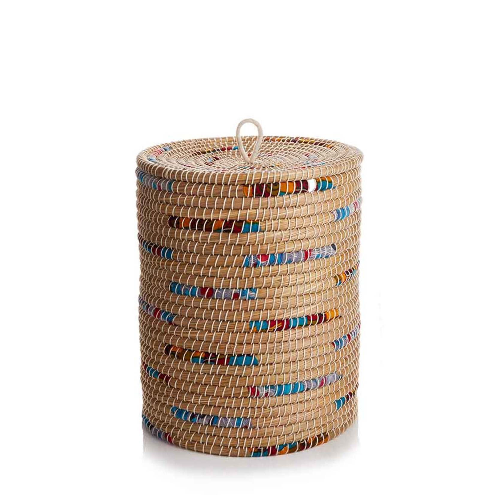 Serrv Chindi Stripe Laundry Basket