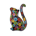 Ten Thousand Villages Floral Cat Drum Wall Art