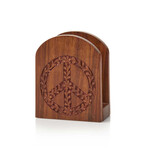 Ten Thousand Villages Floral Peace Shesham Napkin Holder