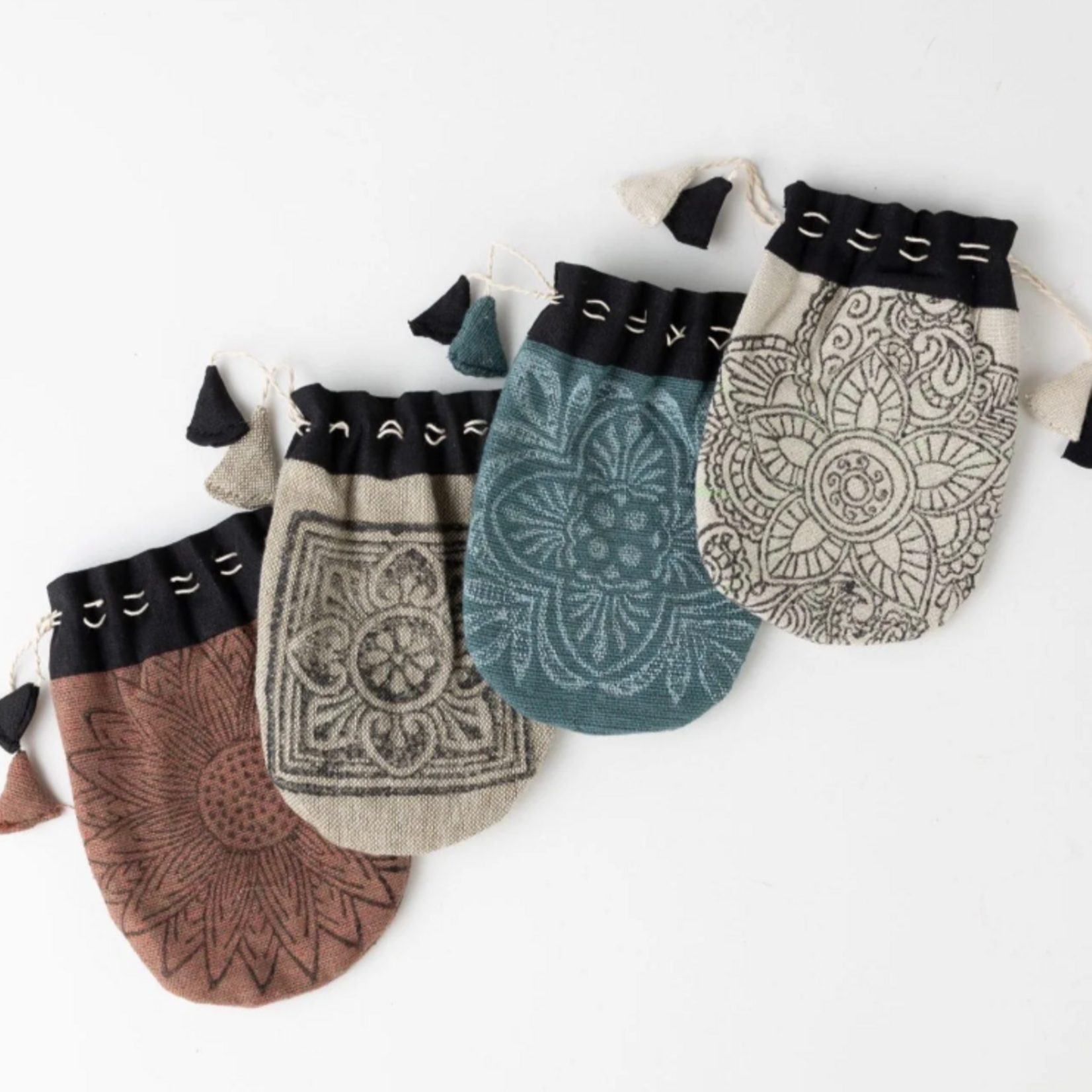 Ten Thousand Villages Drawstring Gift Bag, Assorted Print