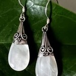Women's Peace Collection Mother of Pearl Filgree Earrings - Sterling  Silver