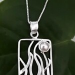 Women's Peace Collection Rising Moon Necklace - Sterling Silver