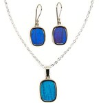 Minga Imports Assorted Butterfly Wings Necklace and Earrings Set