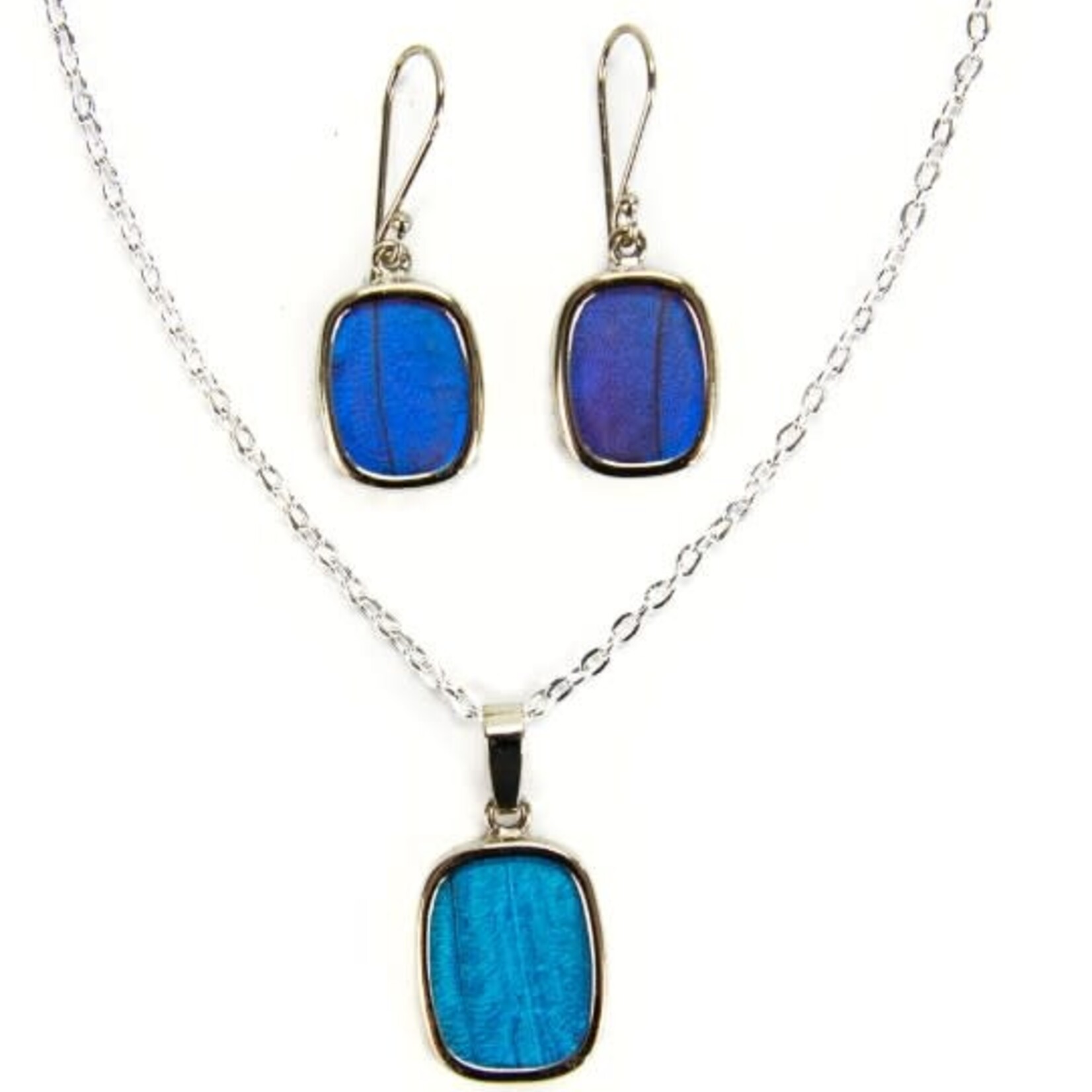 Minga Imports Assorted Butterfly Wings Necklace and Earrings Set