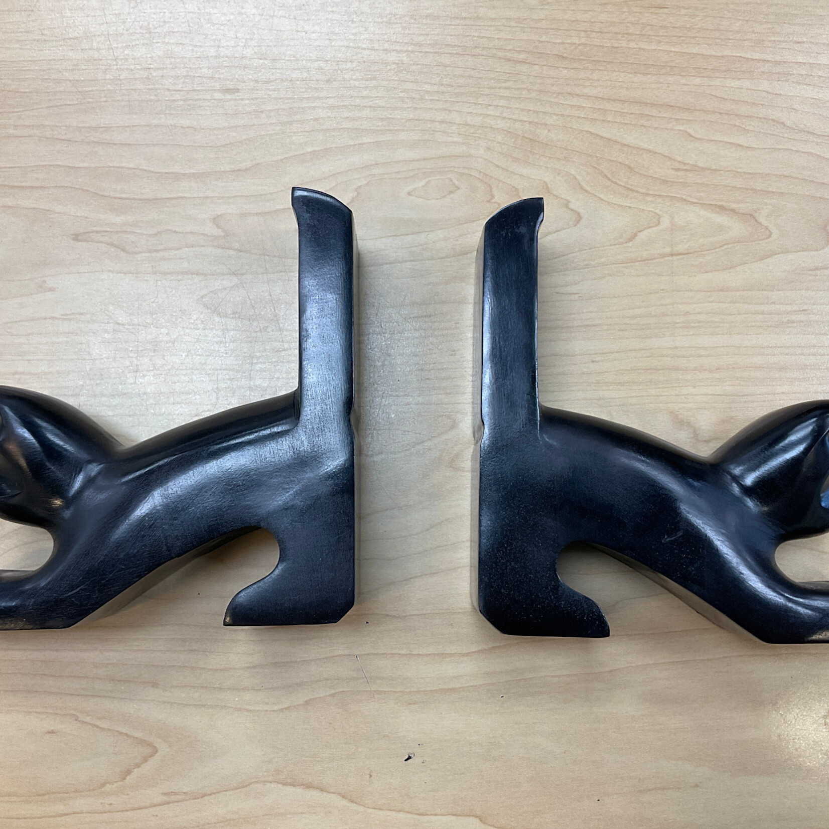 Ten Thousand Villages Bookends Cats- Stone