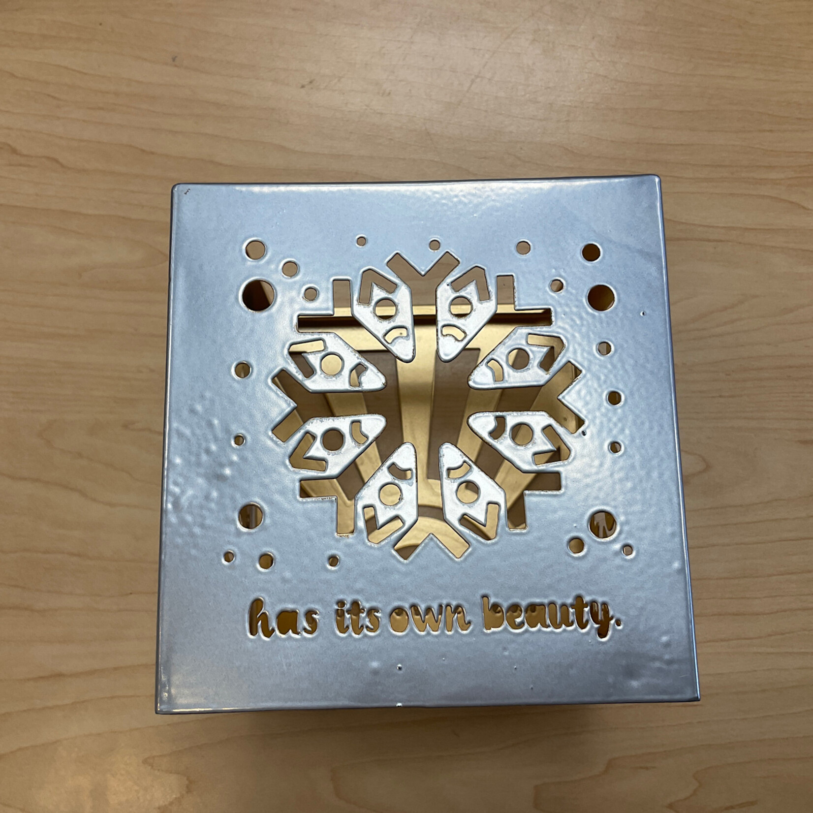 Ten Thousand Villages Four Seasons Cube Candleholder