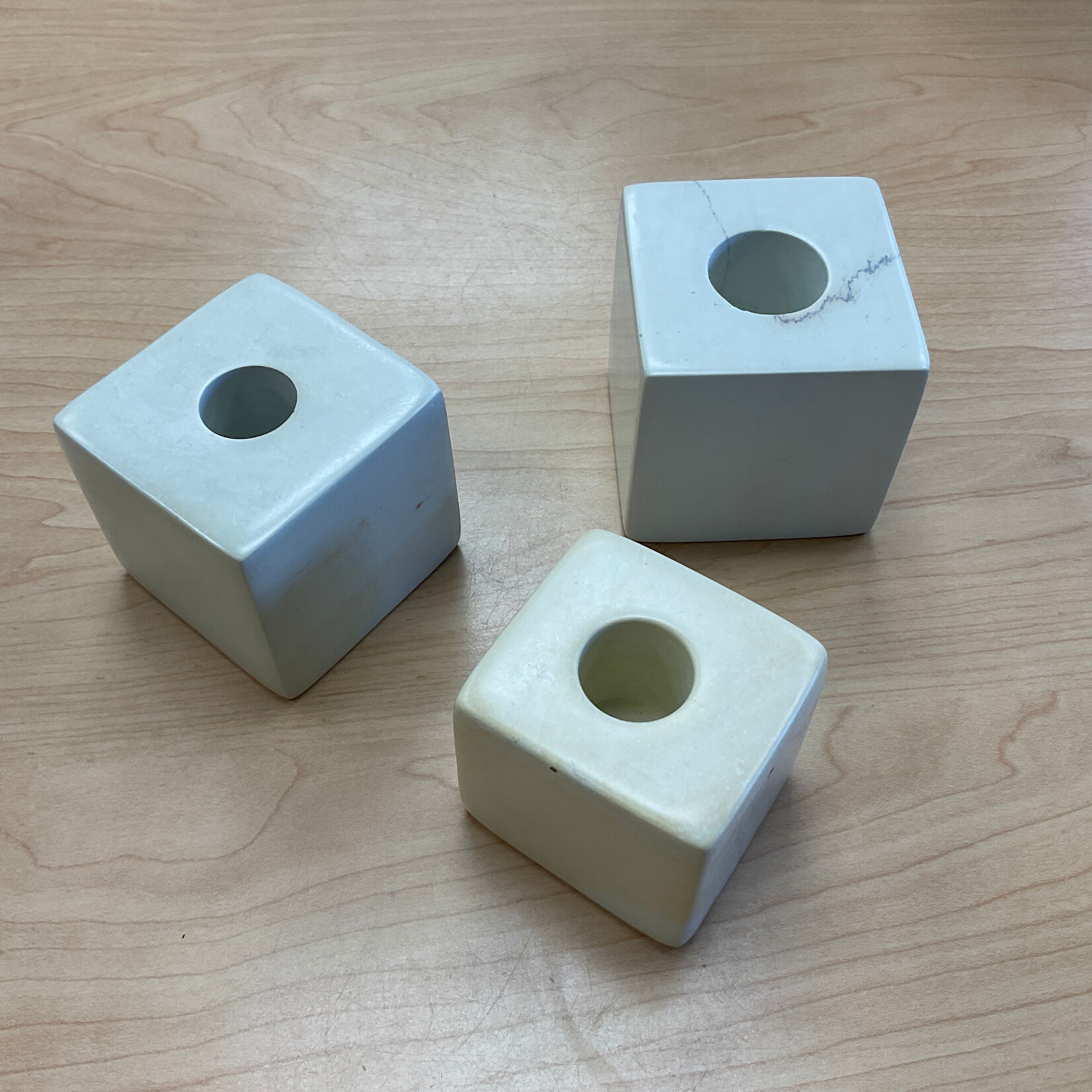 Global Crafts Soapstone Cube Candle Holder