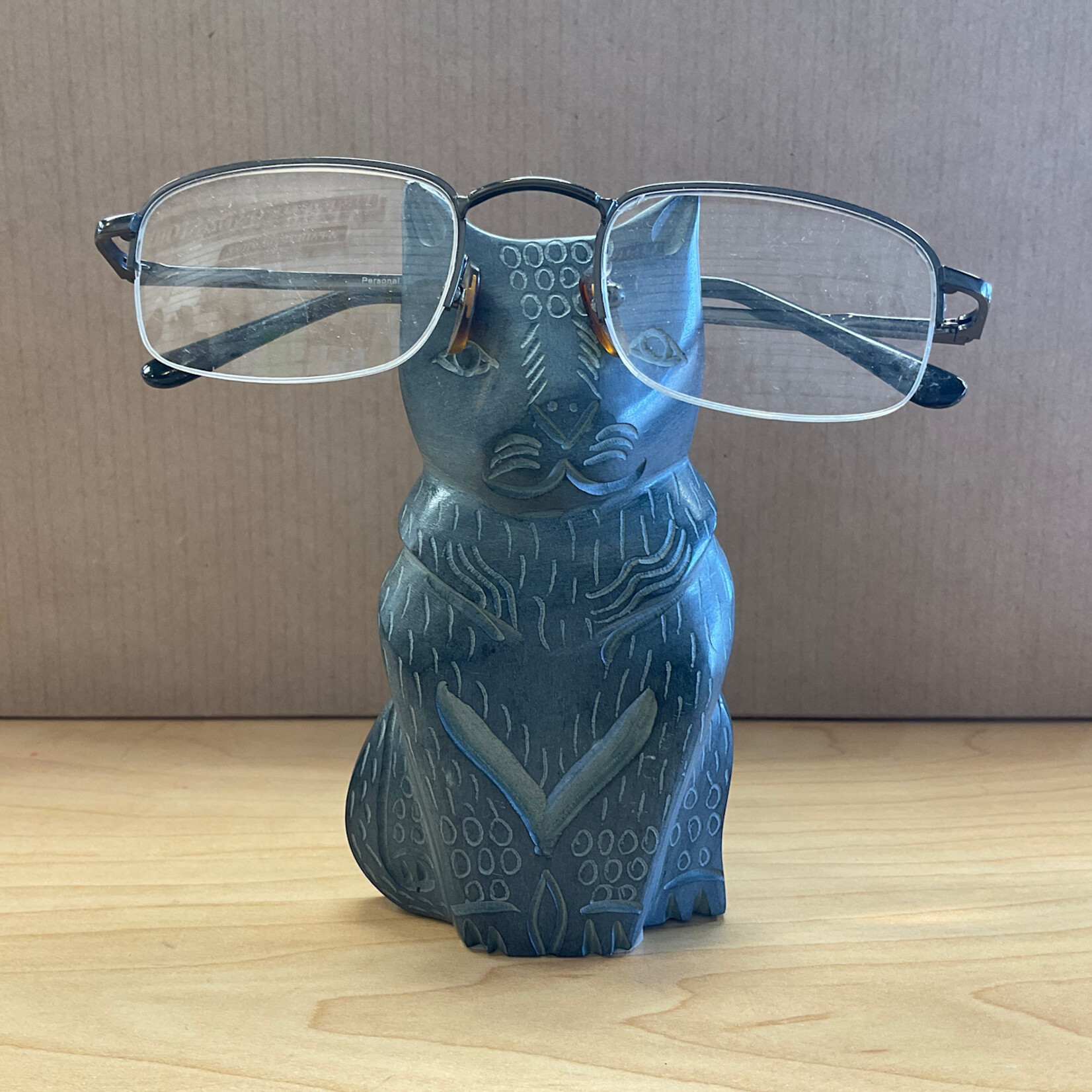 Ten Thousand Villages Kalpana Cat Stone Eyeglass Holder