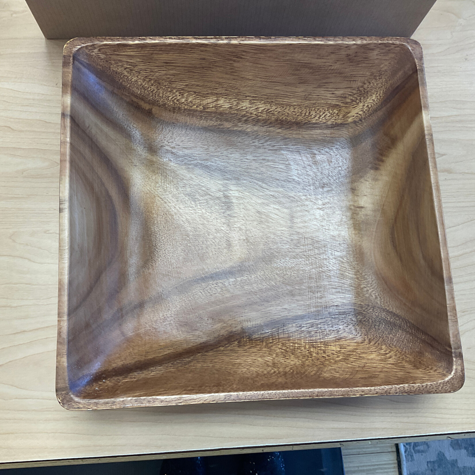 Serrv Square Acacia Wood Salad Bowl