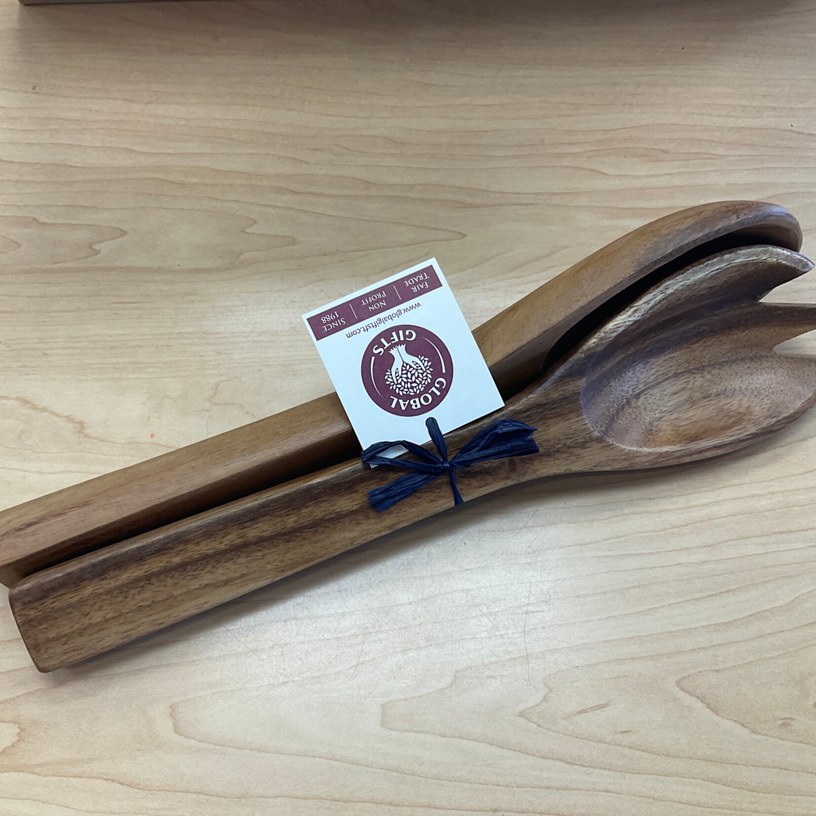 Serrv Acacia Wood Salad Serving Set