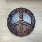 Serrv Floral Peace Shesham Trivet