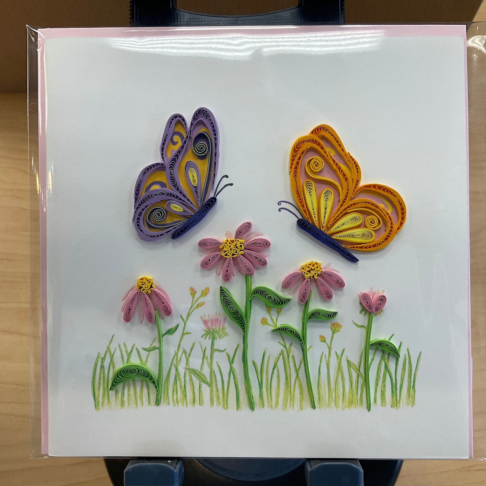 Quilling Card Bright Butterlies Quilled Card