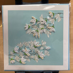 Quilling Card White Magnolia Branch Quilled Card