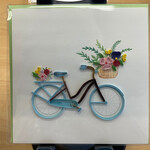 Quilling Card Bicycle and Flower Basket Quilled Card