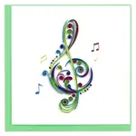 Quilling Card Treble Clef Quilled Card