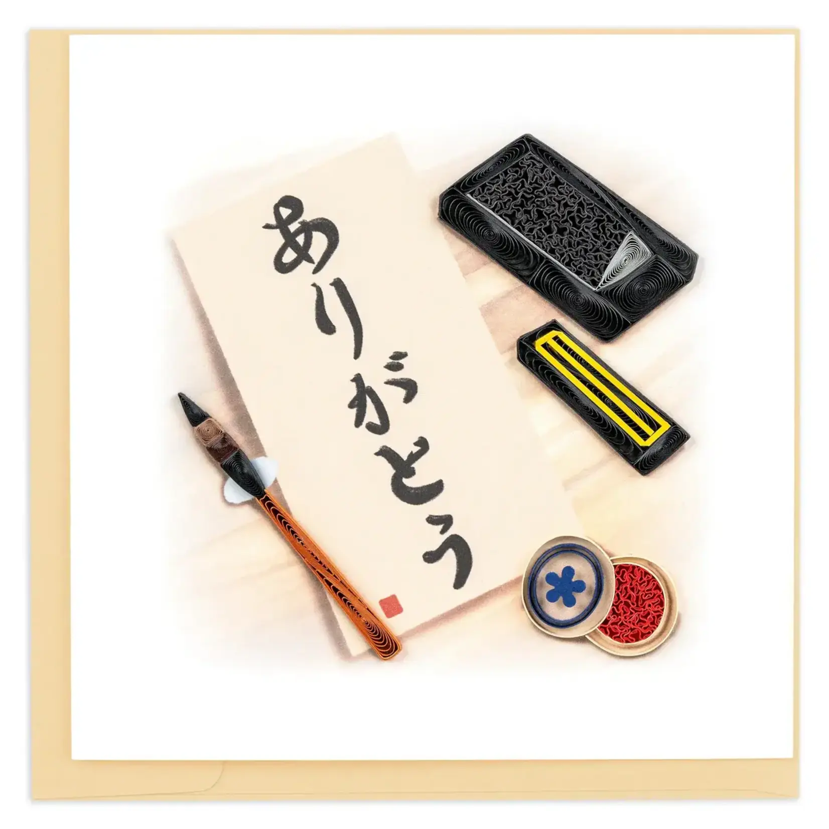 Quilling Card Thank You Calligraphy Quilled Card