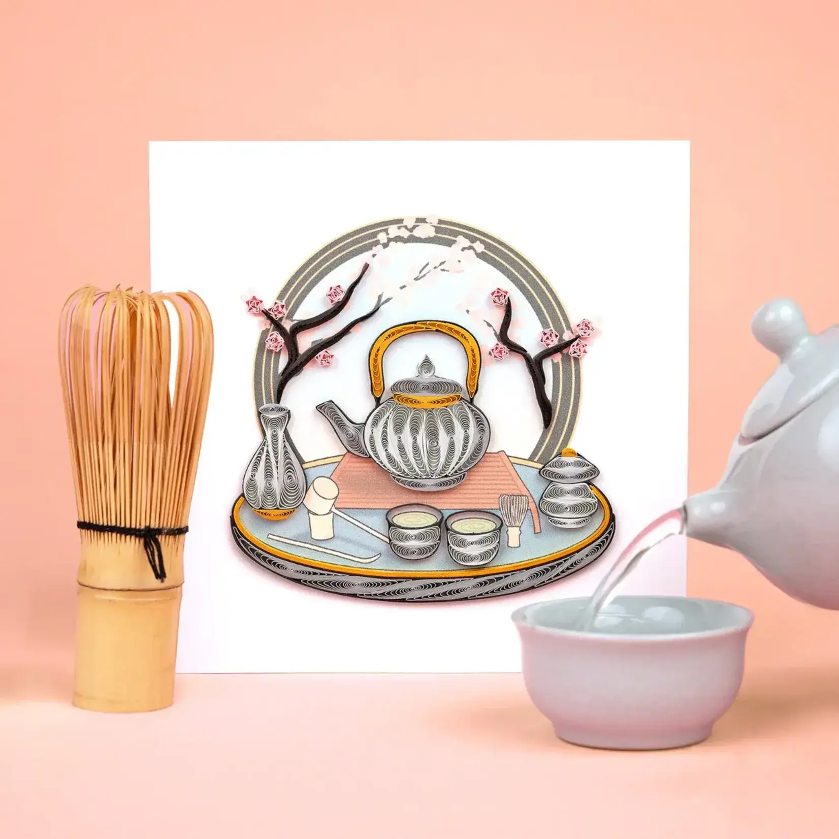 Quilling Card Tea Ceremony Quilled Card