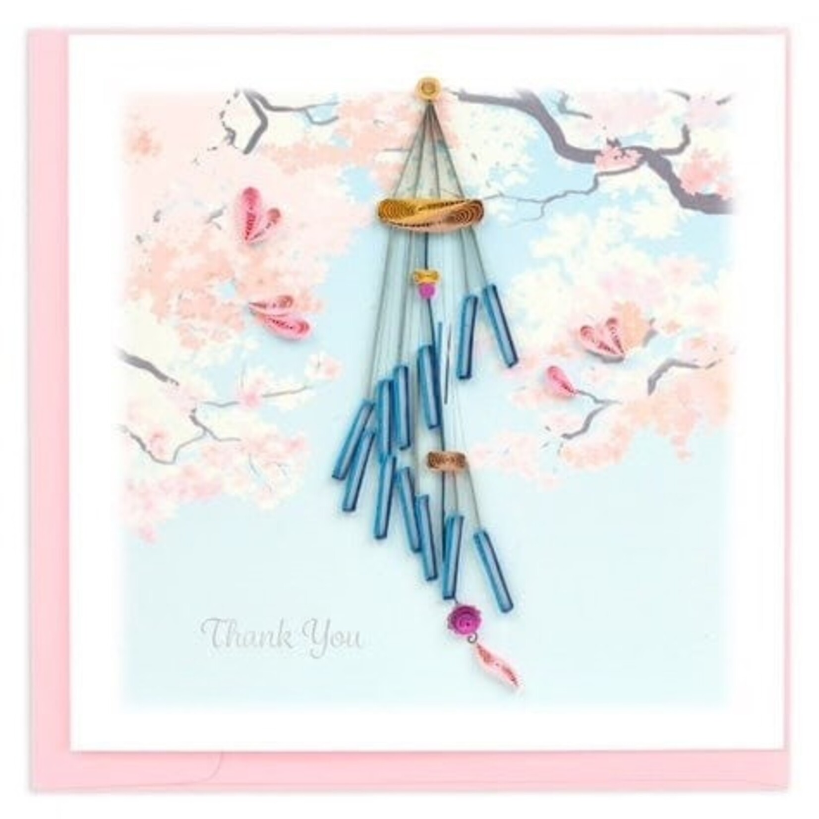 Quilling Card Thank You Spiral Wind Chime Quilled Card