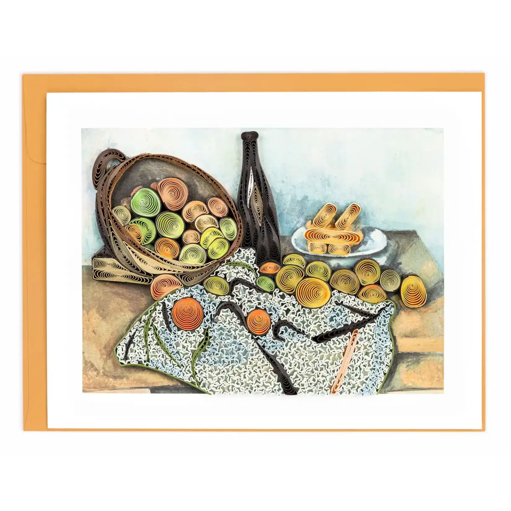 Quilling Card The Basket of Apples- Cezanne- Artist Series Quilled Card