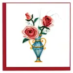 Quilling Card Victorian Rose Bouquet Quilled Card