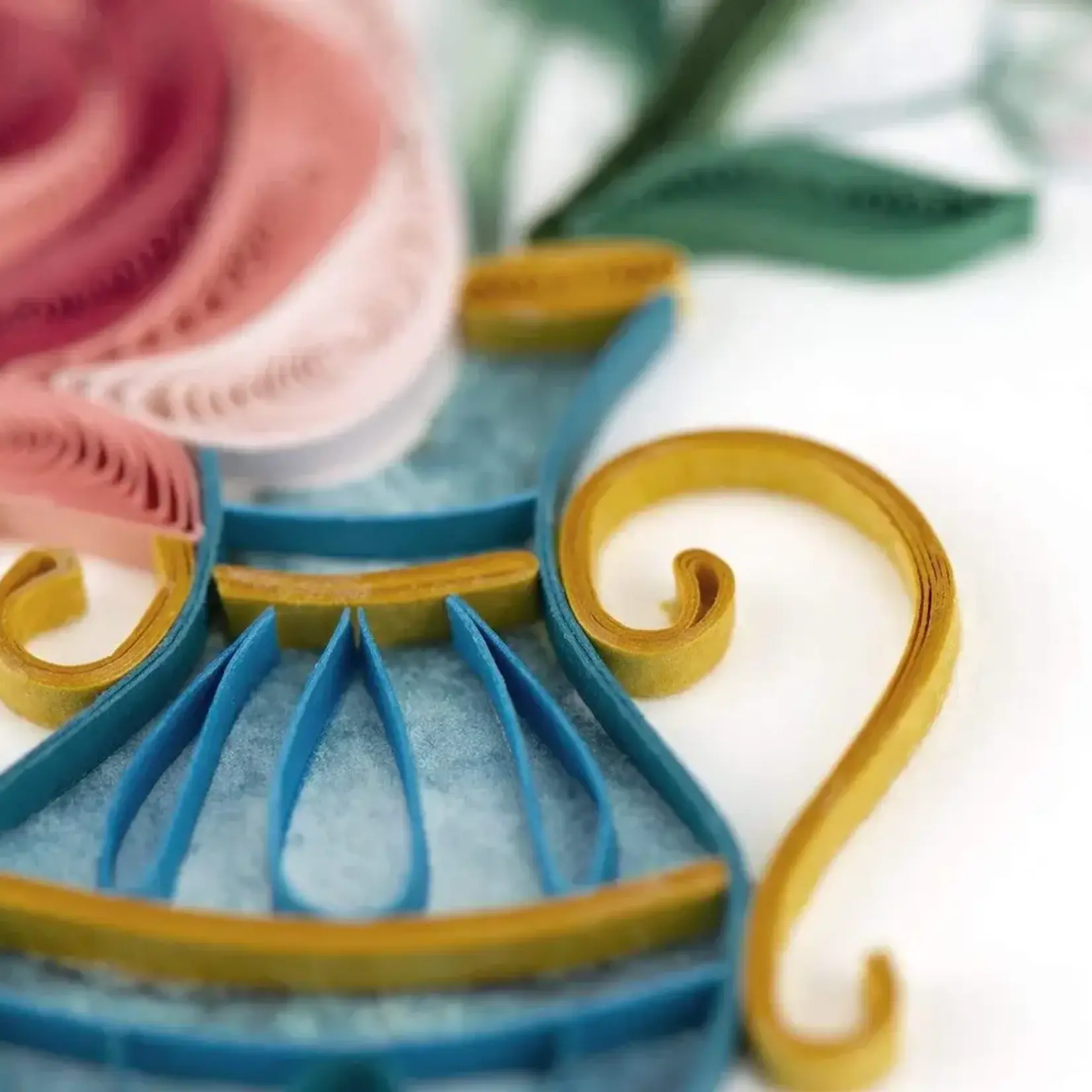 Quilling Card Victorian Rose Bouquet Quilled Card