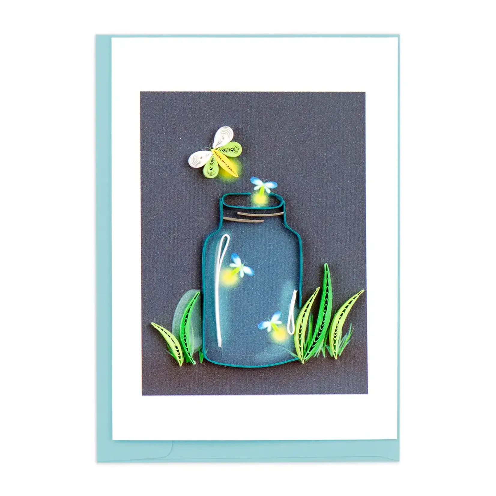 Quilling Card Fireflies Gift Enclosure Mini Card
