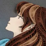 Quilling Card Anime Woman Quilled Card