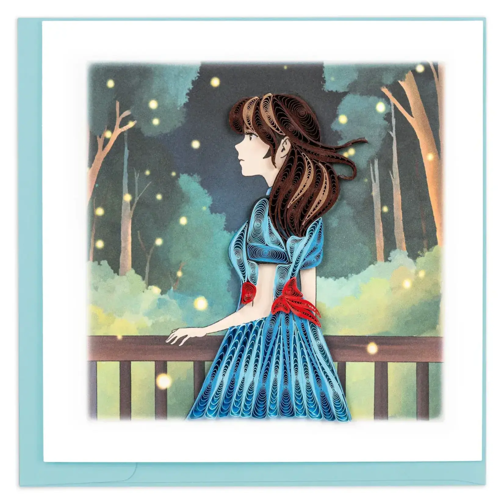 Quilling Card Anime Woman Quilled Card