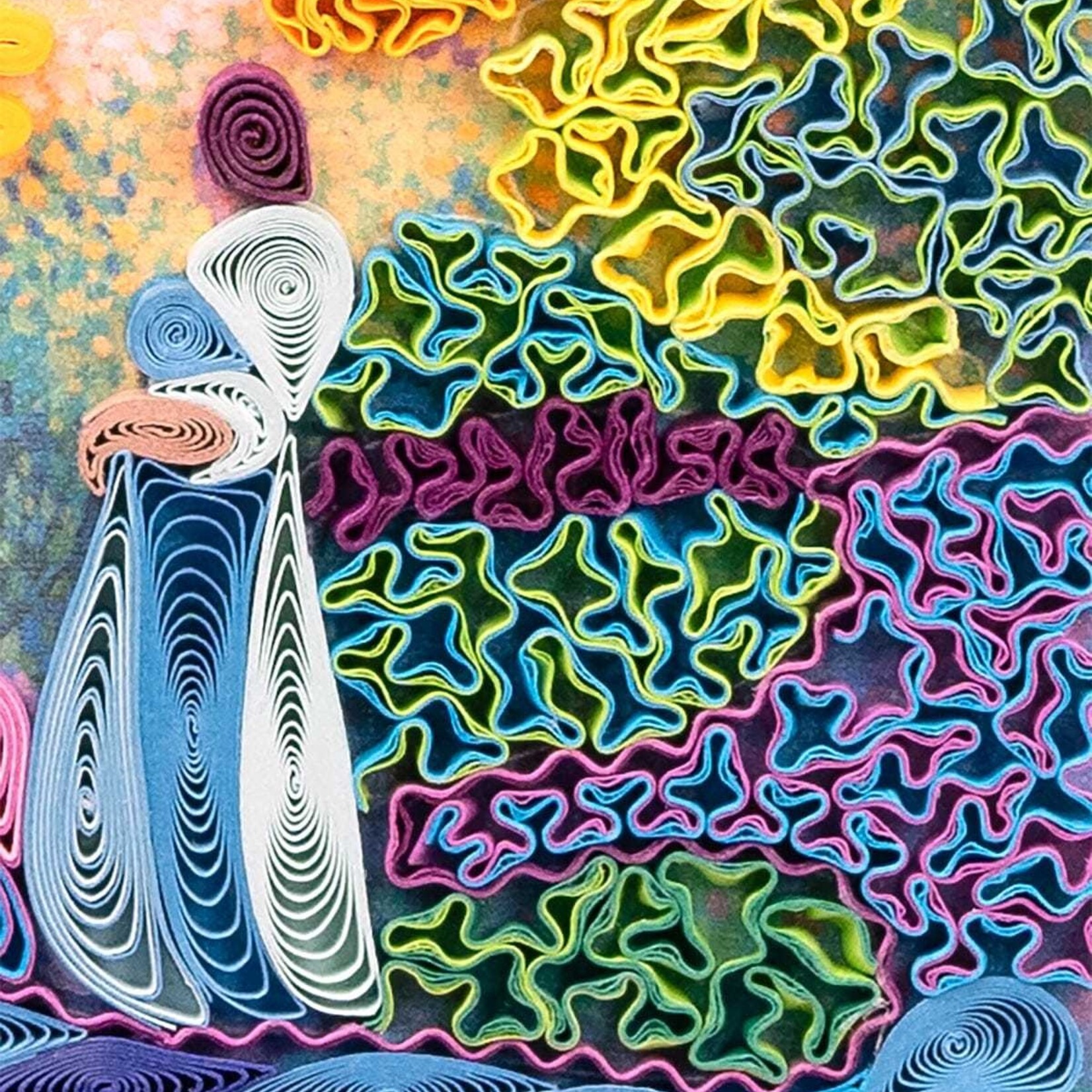 Quilling Card Two Women by the Shore- Artist Series Quilled Card