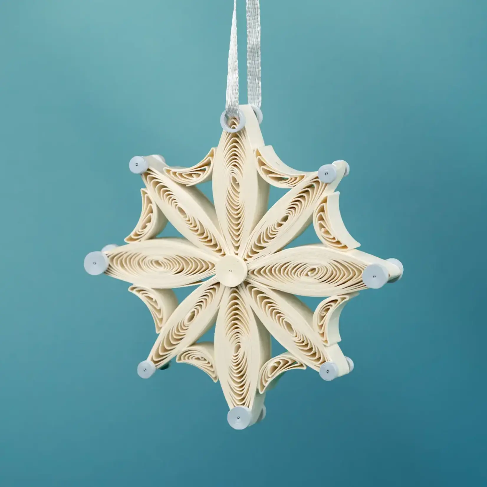 Quilling Card Snowflake Ornament- Quilled