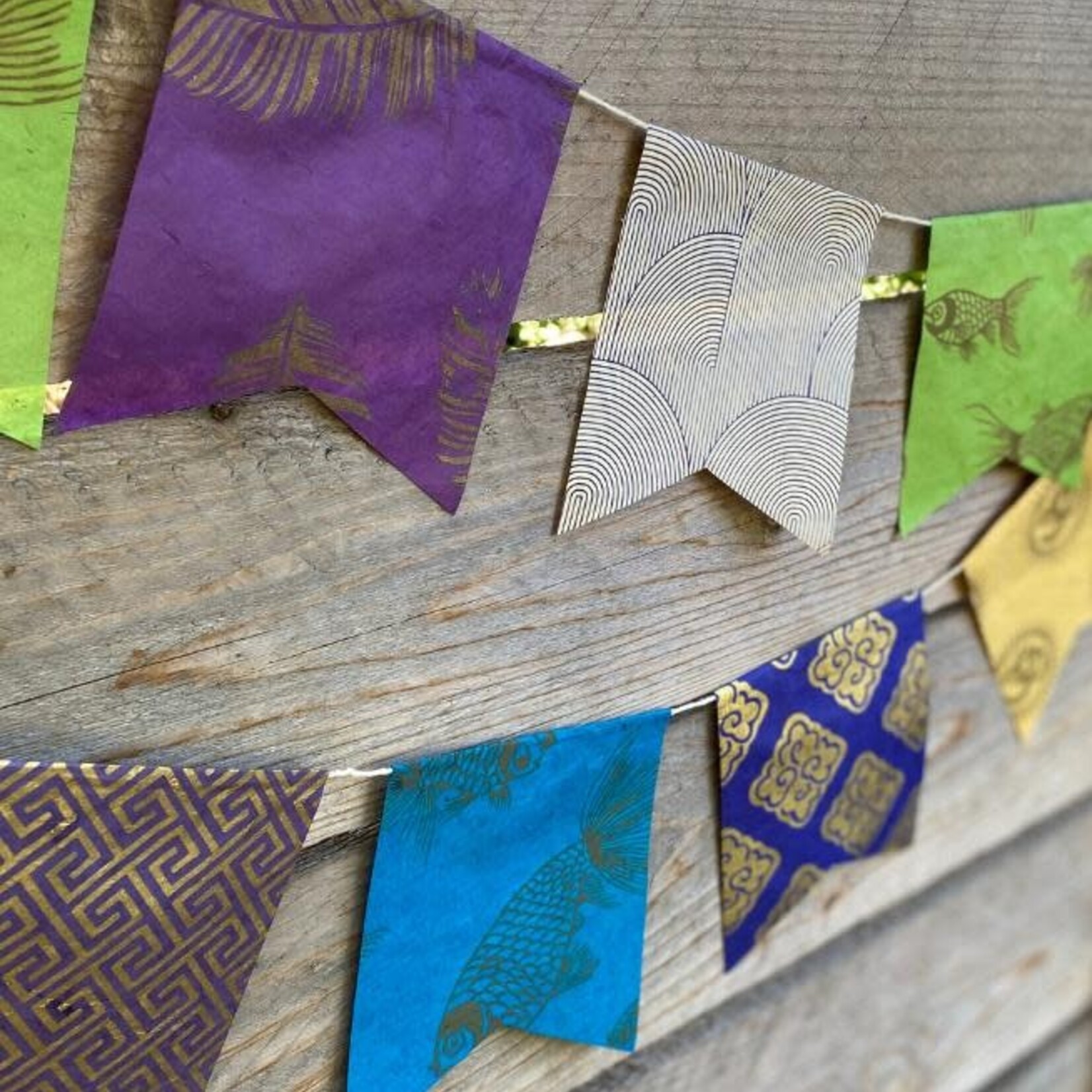 Ganesh Himal Paper Bunting Pennant Banner w/14 flags