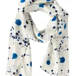 Ten Thousand Villages Ink Splatters Silk Scarf