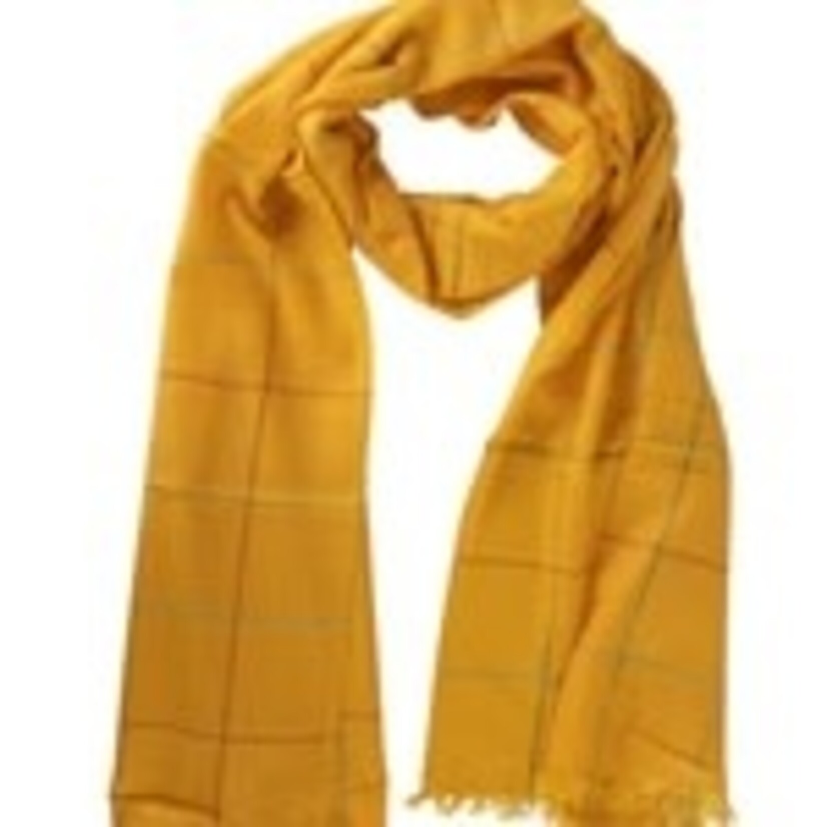 Ten Thousand Villages Goldenrod Kantha Stitch Scarf