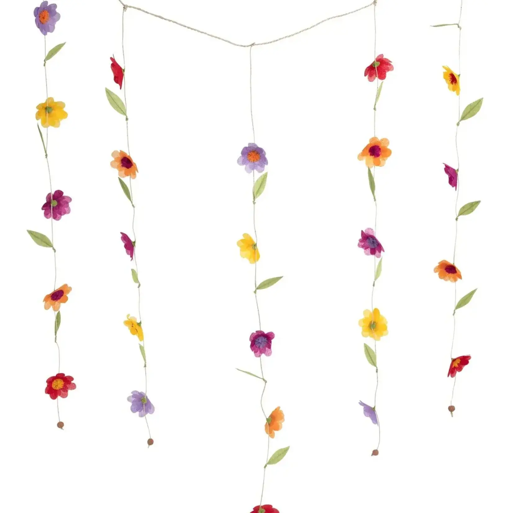 Ten Thousand Villages Silk Paper Flower Valance