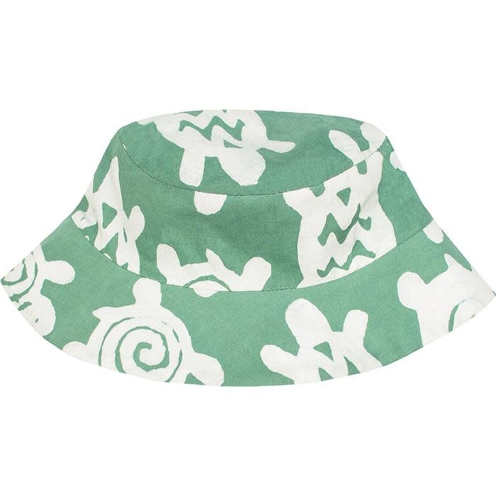 Global Mamas Sun Hat Kids: Turtles-Sage-Organic