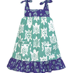 Global Mamas Pocket Dress: Turtle- Sage-Organic-18M