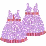 Global Mamas Twirl Dress: Toffee- Lilac-Organic-18M