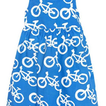 Global Mamas Sundress: Bikes-Blue-Organic-Size 6