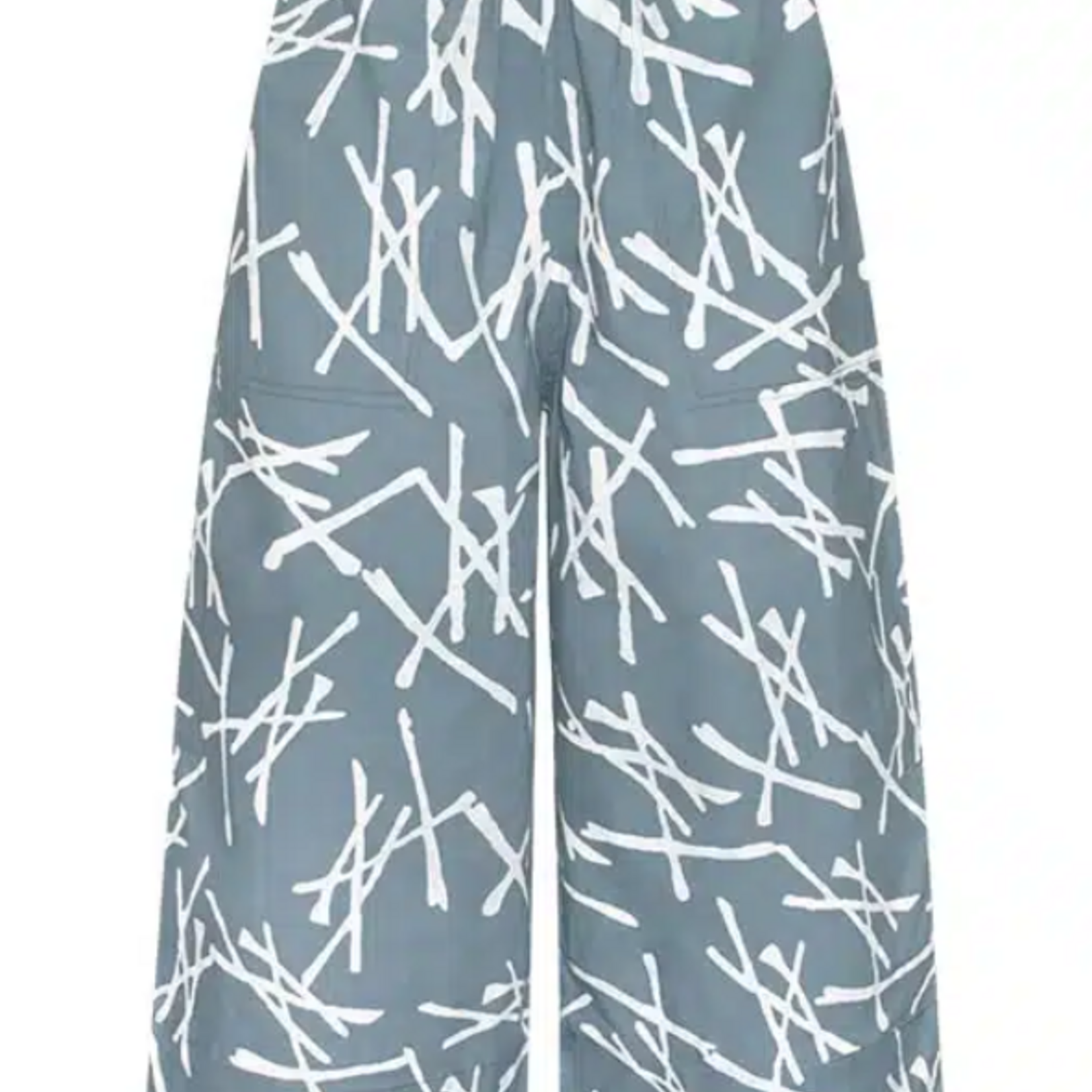 Global Mamas Trousers-Crop: Crosshatch-Silver-Organic-S