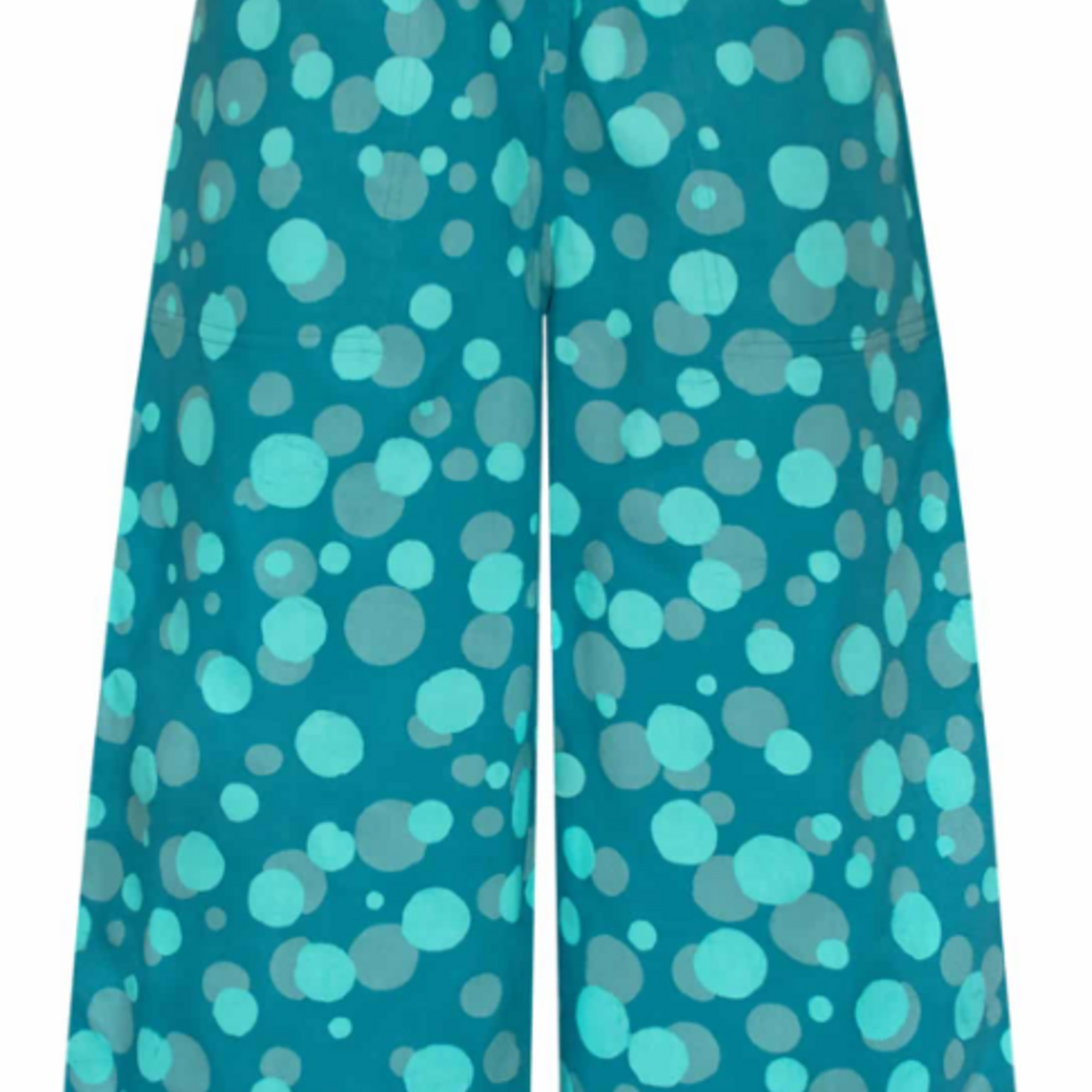 Global Mamas Trousers-Crop: Toffee-Teal-Organic-M