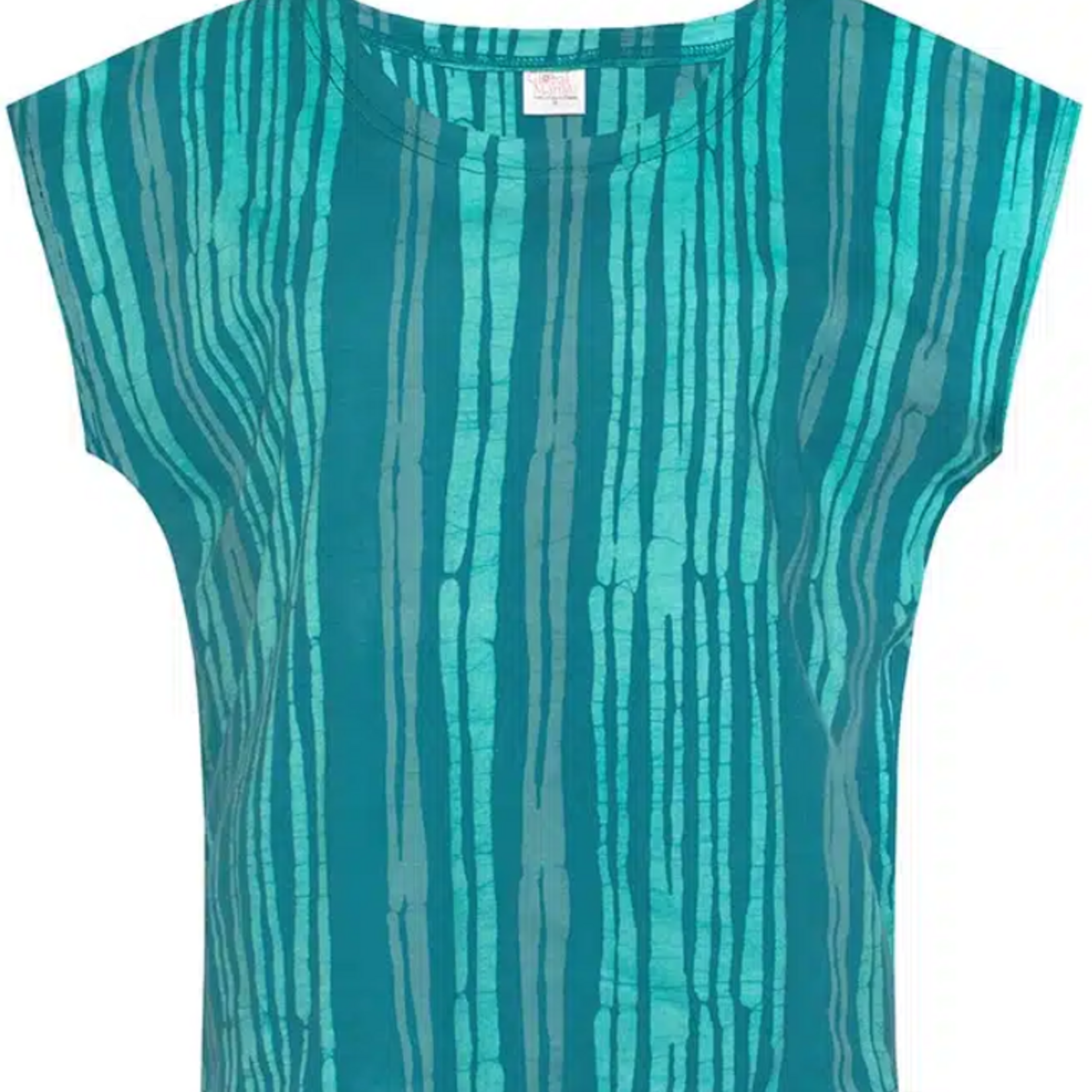 Global Mamas Knit Mesa Top: Reeds-Teal-Organic-M