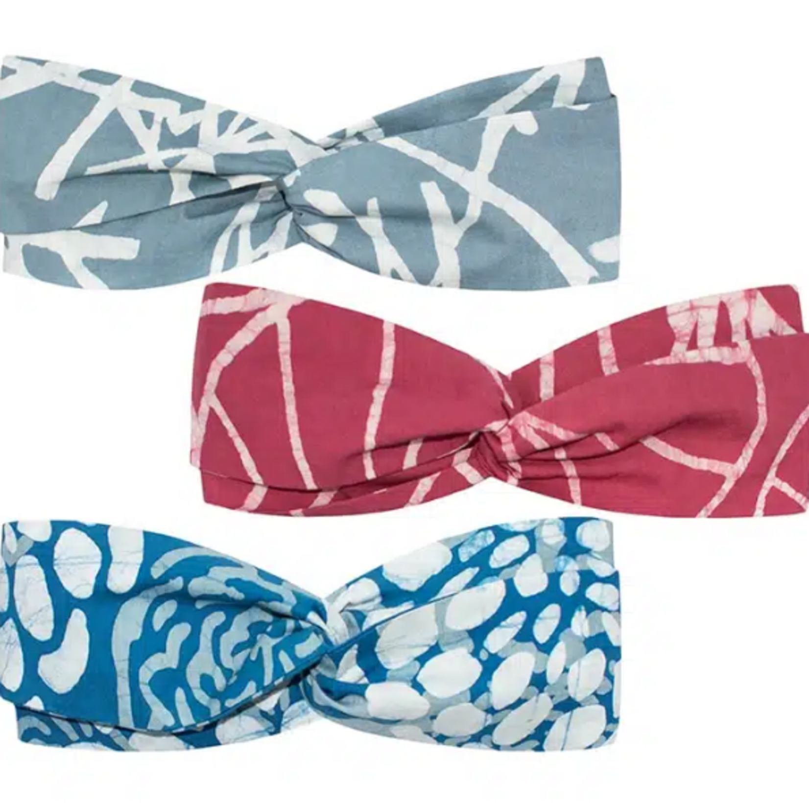 Global Mamas Women's Headband Twist: Batik-Assorted-Organic