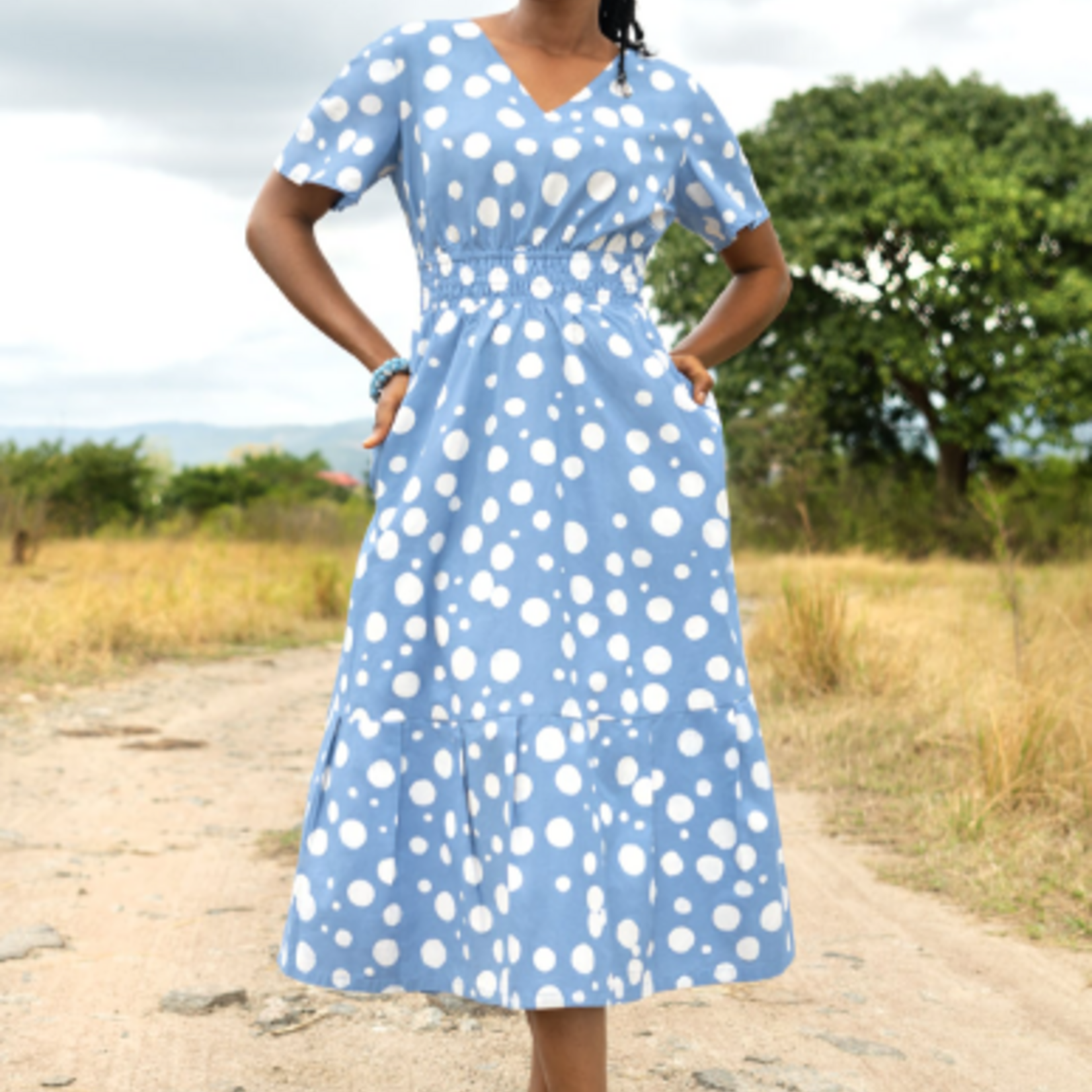 Global Mamas Bay Dress: Toffee-Stone-Organic-XL