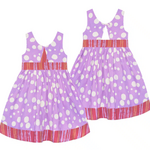 Global Mamas Twirl Dress: Toffee-Lilac-Organic-Size 6