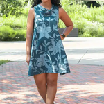 Global Mamas Eli Dress: Blossom-Shadow-Organic-S