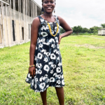 Global Mamas Knit Dress-Fit and Flare Adult: Painted Floral-Black-Organic-M