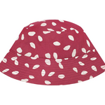 Global Mamas Adult Sun Hat: Leaf Dot-Rosewood-Organic-S/M