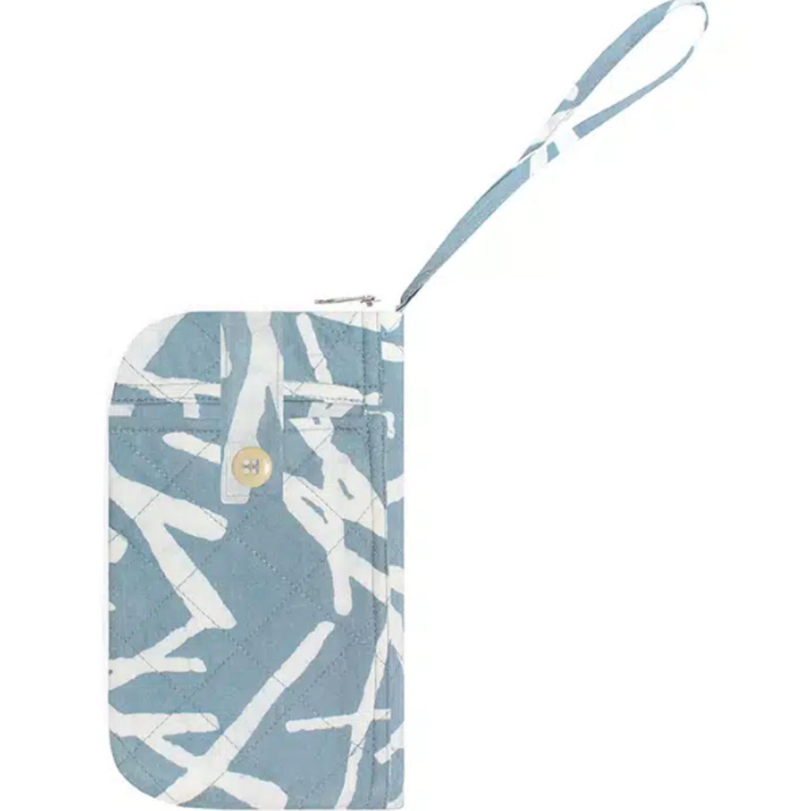 Global Mamas Travel Wallet: Crosshatch-Silver-Organic