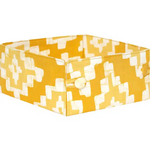 Global Mamas Button Basket:Ikat-Gold-Organic