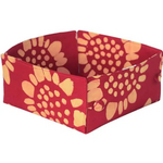 Global Mamas Button Basket: Sunflower-Red-Organic